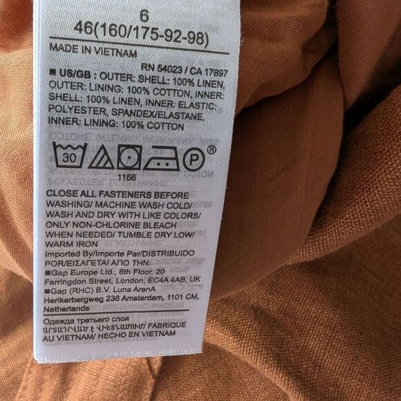 NWT 💯 %linen Banana Republic 2pcs Romper Set Size 6 - Picture 9 of 13